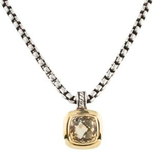 DAVID YURMAN Sterling Slvr Citrine PendantNecklace